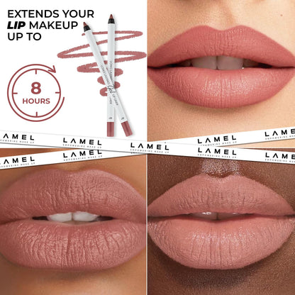 Lamel Gel Lip Liner Pencil – 5 Pack – 2-in-1 Waterproof Lip Liner Set