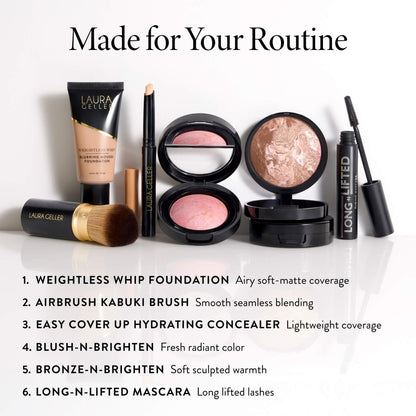 LAURA GELLER Weightless Whip Mousse Foundation, Buildable - Porcelain