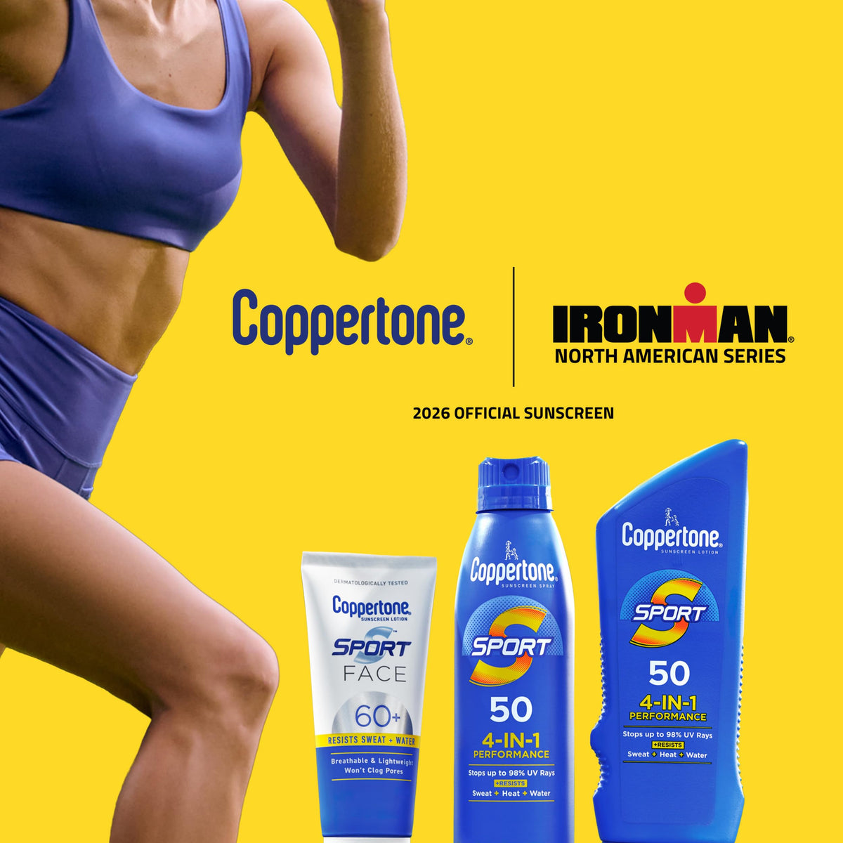 Coppertone SPORT Sunscreen Lotion SPF 50, Value Pack, 2 x 7 FL OZ