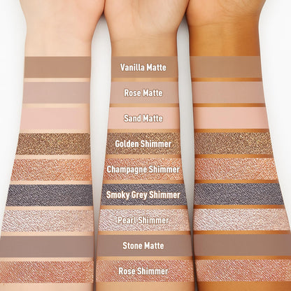 FV Long Lasting Cream Eyeshadow Stick, Waterproof & High Pigmented Eye Shadow Sticks Duo with Blending Brush, Crease-Proof & Natural Finish Eyeshadow Pencil, Rose Matte