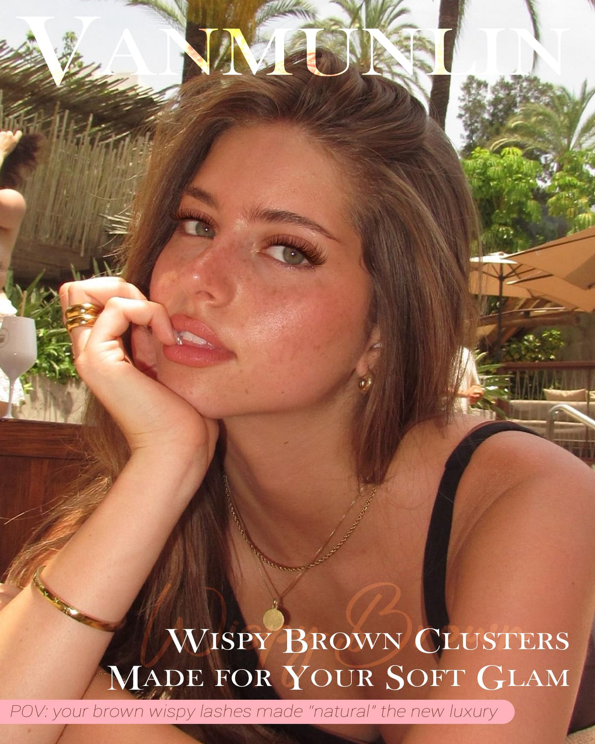 Natural Brown Lash Clusters Kit Wispy Eyelashes Clusters Kit