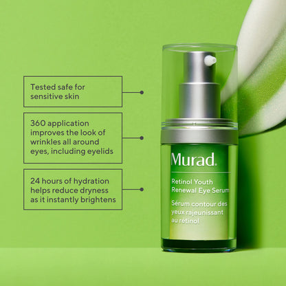 Murad Retinol Youth Renewal Eye Serum - Retinol for Firming - 0.5 Fl Oz