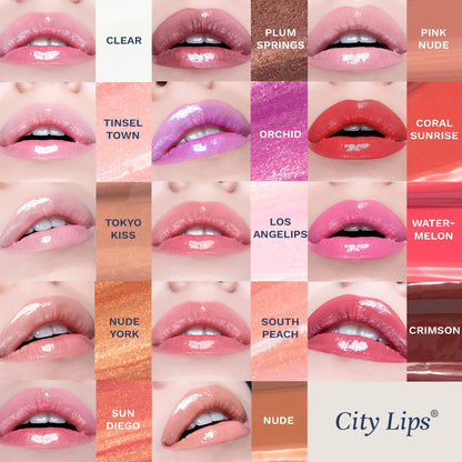 City Beauty City Lips Clear Plumping Lip Gloss, Hyaluronic Acid 0.16oz