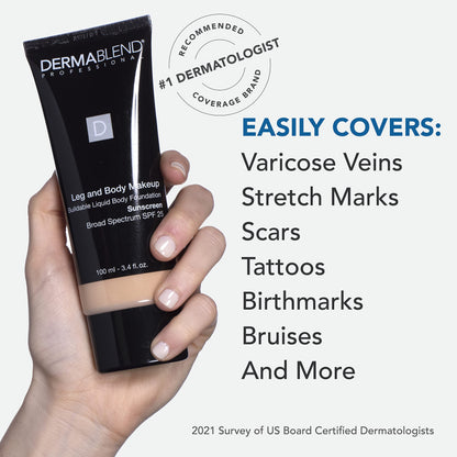 Dermablend Leg & Body Makeup Foundation Spf 25, 40N, 3.4 Fl Oz