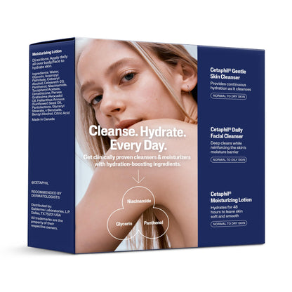 Cetaphil Sensitive Skin Gift Set, Gentle Cleanser & Moisturizer, TSA Kit