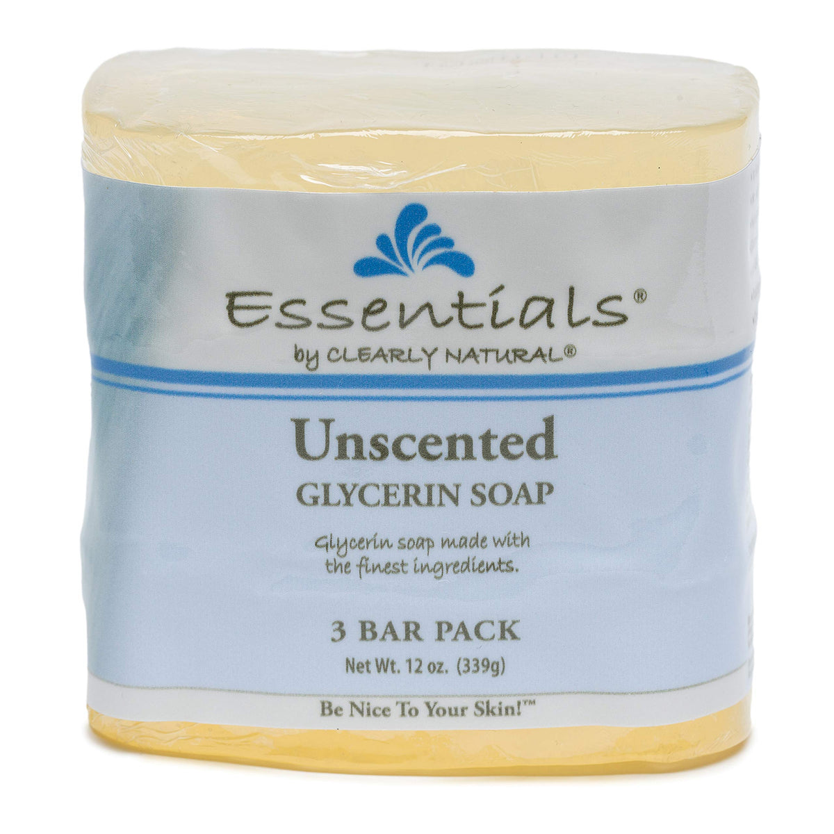 CLEARLY GLYCERIN Bar Soap, Unscented, 4 Ounce, Pack of 3