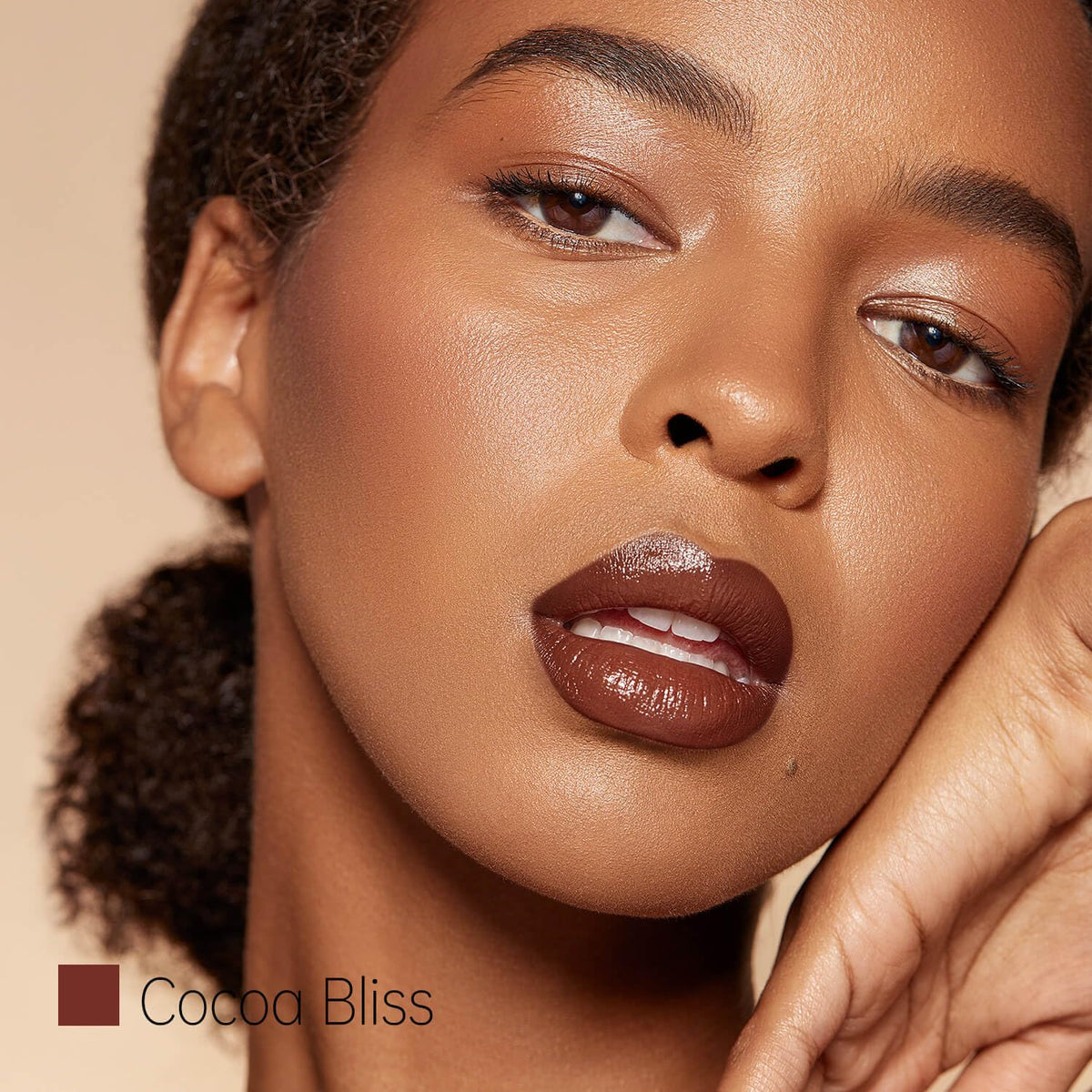 ilembane Cocoa Brown Hydrating Lipstick, Glossy Tinted Lip Balm - Cocoa