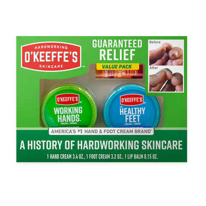 O'Keeffe's Giftbox, Lip Repair with Cherry, Working Hands, Healthy Feet