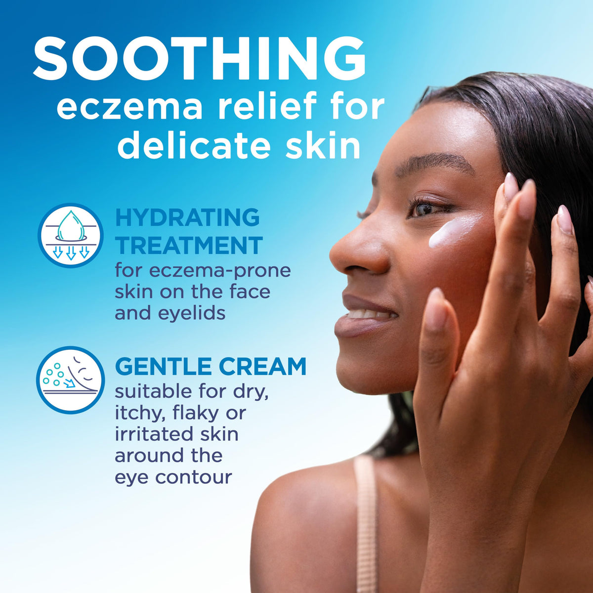 Flexitol Face & Eyelid Eczema Cream, Gentle, Soothes, FSA Eligible | 1.4 oz