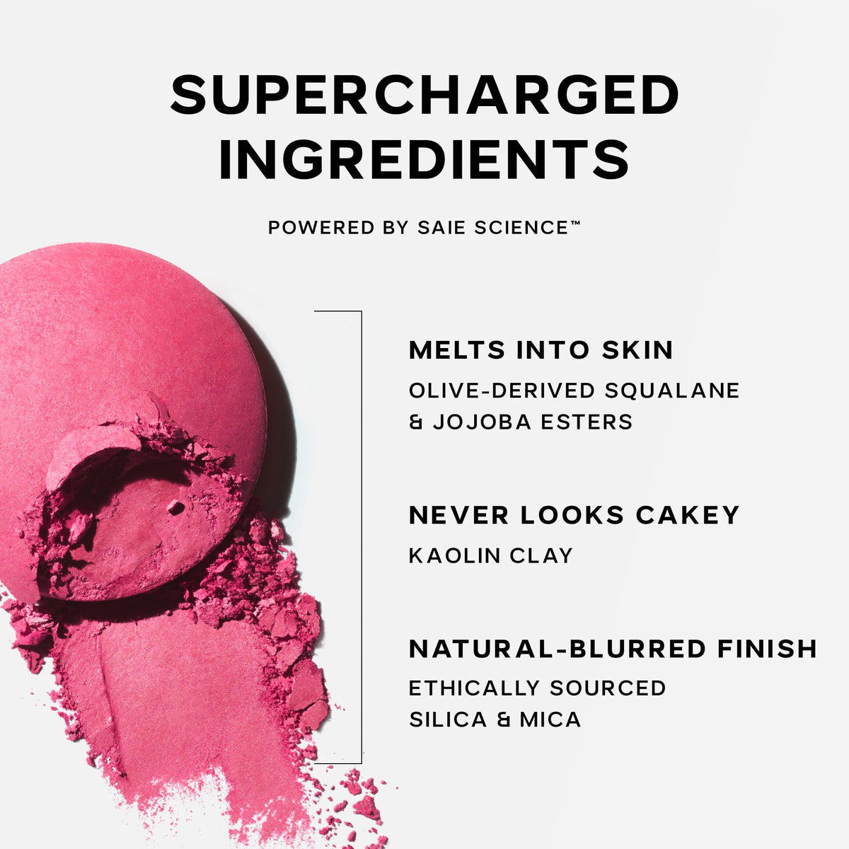 Saie SuperSuede Baked Blush Powder, Mia (0.1 oz)