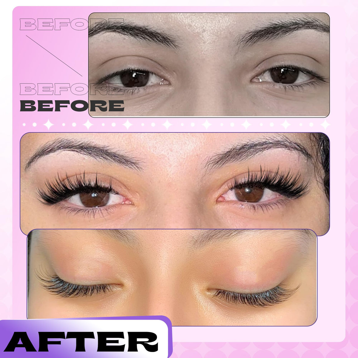 Lanflower Magnetic Eyelashes Natural Look, Reusable Magnetic Eyelashes with Applicator, No Need Glue Magnetic Lashes, Natural Wispy Cat Eye False Eyelashes with Magnets, Waterproof, Easy to Apply