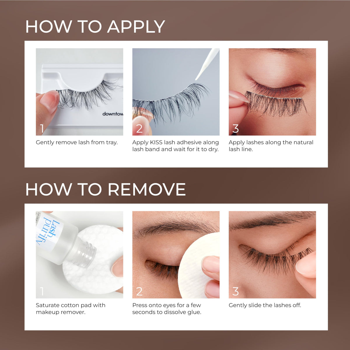 KISS Lash Couture Naked Drama Collection False Eyelashes Multipack 01 with Cushion Flexi Band, Style 'Ruffle', Full & Fluffy Volume, 4 Pairs Fake Eyelashes