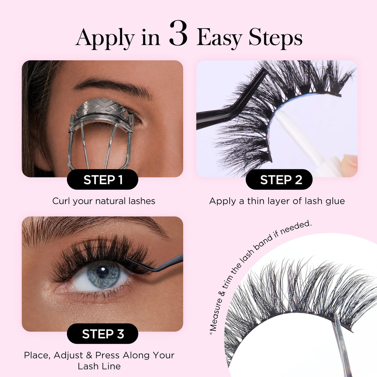 BEYELIAN False Eyelashes Full Volume Mink Lashes Strips