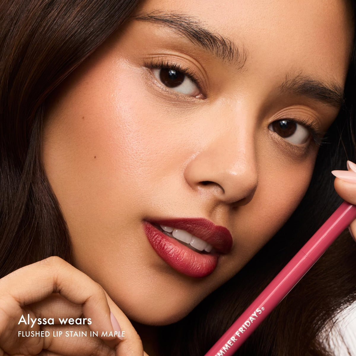 Summer Fridays Flushed Lip Stain Liner, 12hr Wear & Transfer-Proof, Maple