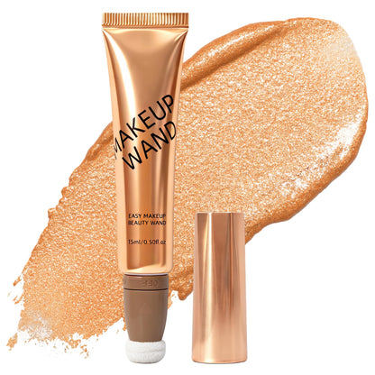 Liquid Dewy Blush, Buildable Blush Liquid with Natural Glow Finish, Hydrating Long Wearing Creme Blushes for Cheeks, Lightweight Blendable Formula, Smooth Easy Apply Blushes for Daily Makeup, Golden