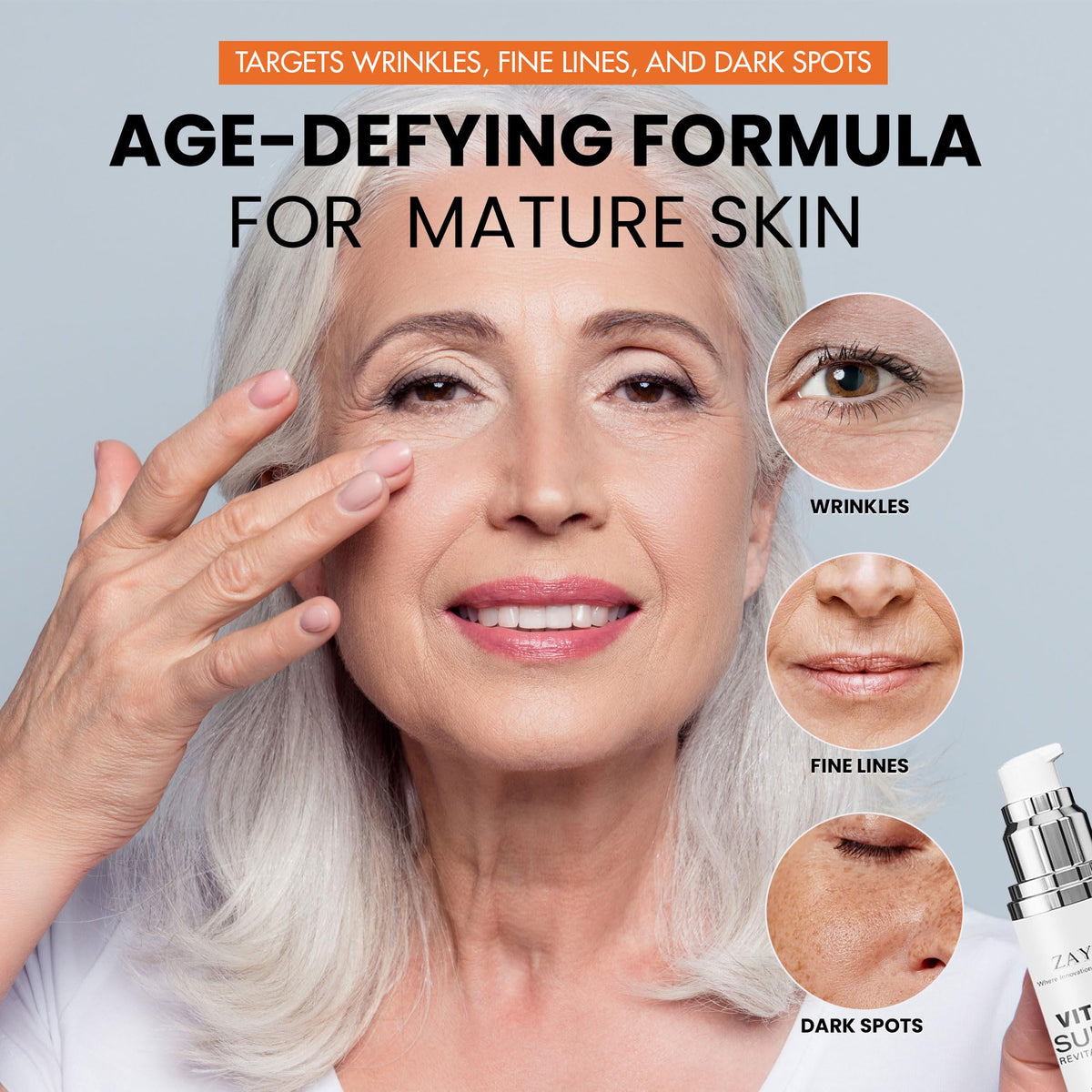 Super Vitamin C Face Serum for Mature Skin: Anti-Aging, Dark Spots 1.7oz