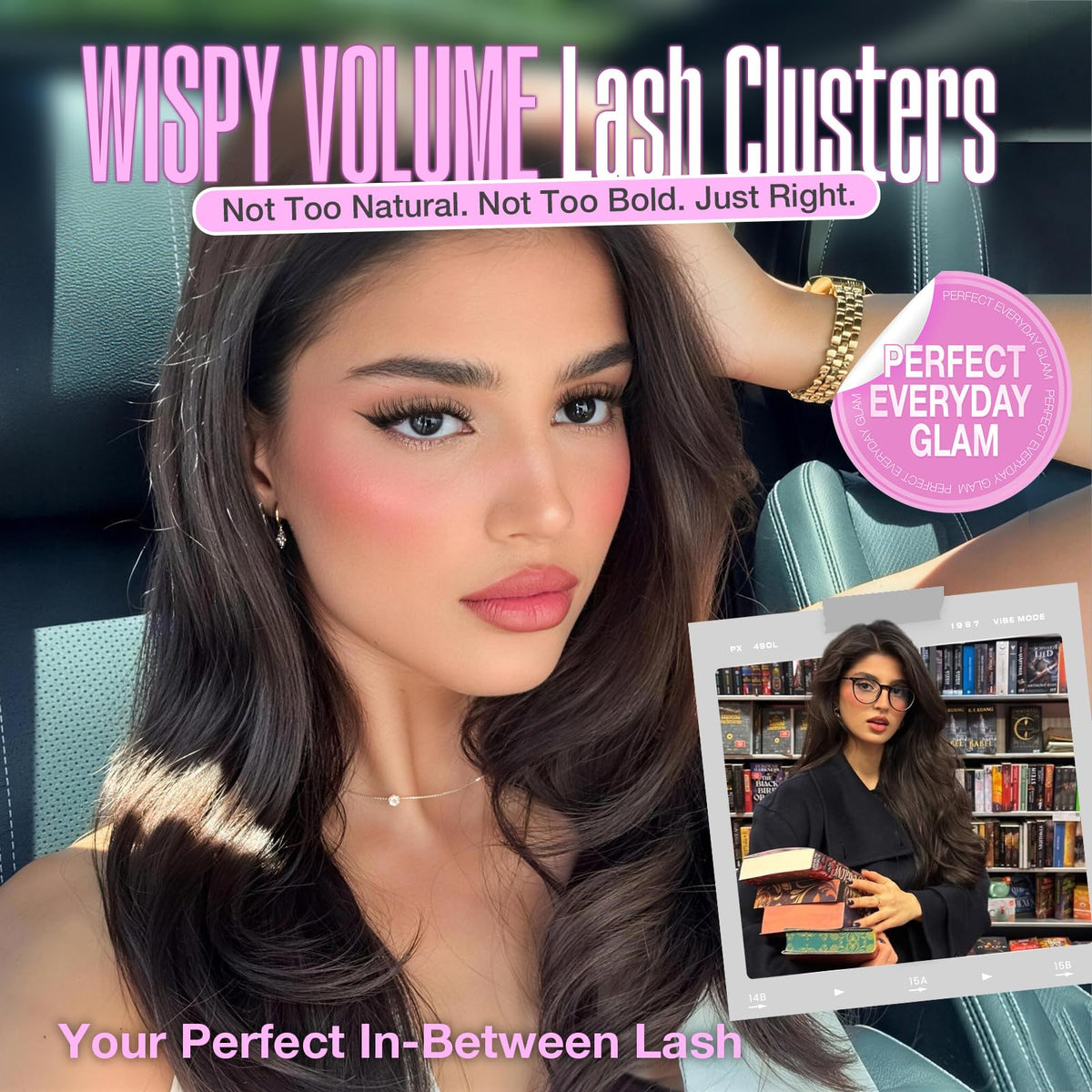 Wispy Lash Clusters Natural Fluffy Eyelash Clusters Lashes 8-14mm Short Cluster Eyelash Extensions 216pcs D Curl Individual Lashes DIY Extensions at Home for Beginners by Yawamica