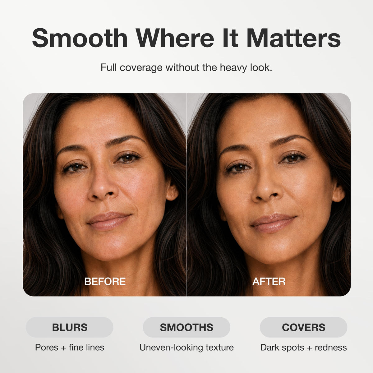 Hanae Korea 3-in-1 Foundation Stick with Brush, Full Coverage | Medium Tone