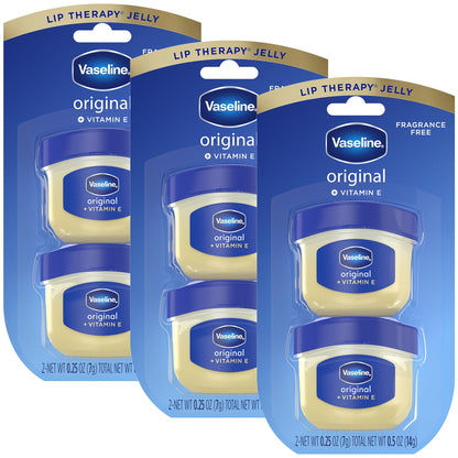 Vaseline Lip Therapy Original Lip Balm with Vitamin E, 6-Pack, 0.25 Oz Ea