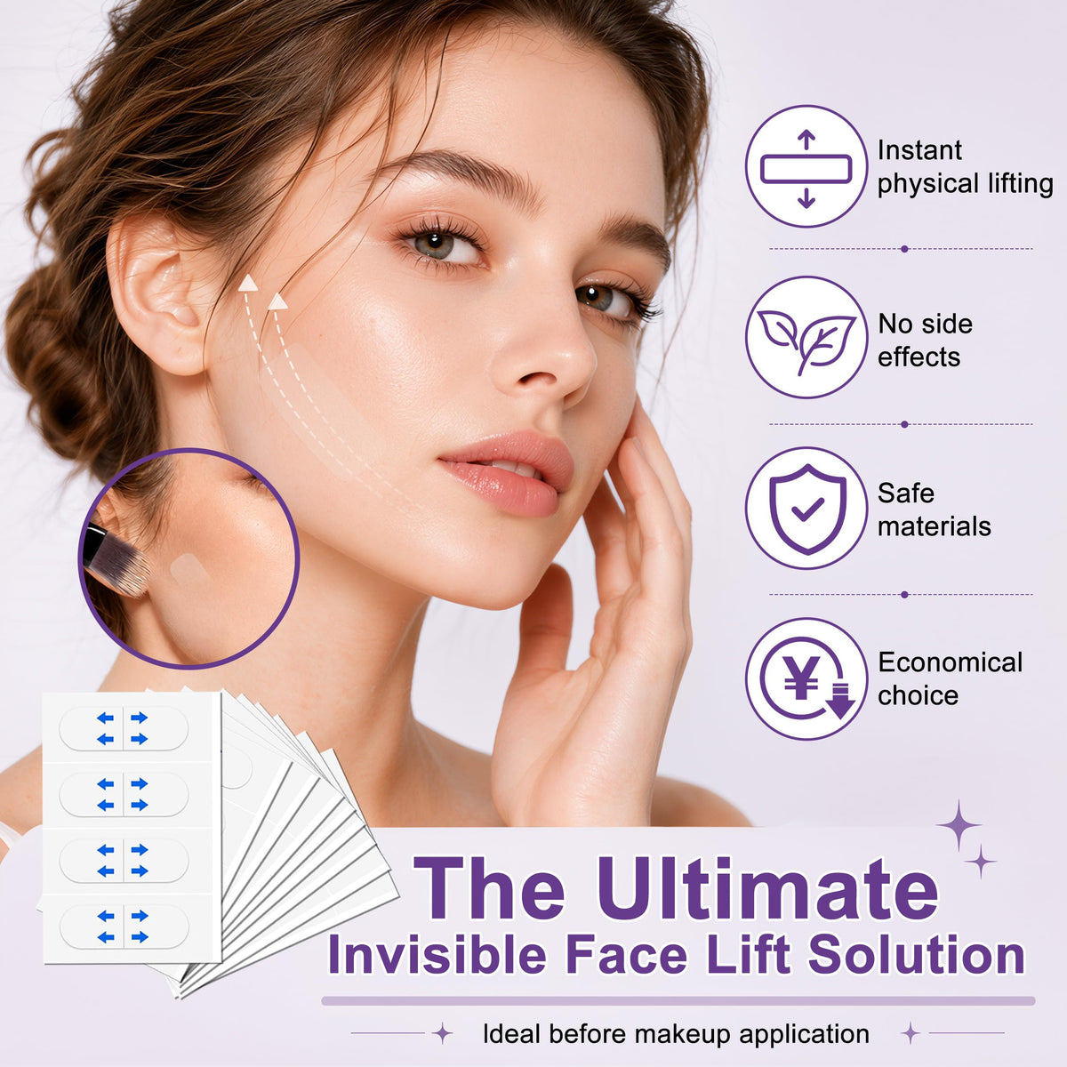 Face Tape Lifting Invisible, Face Lift Tape 8 Hours of Sustained,180PCS