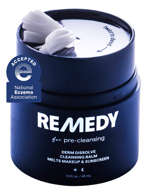 REMEDY for Pre-Cleansing, Derm Dissolve Cleansing Balm, Melts Makeup & SPF