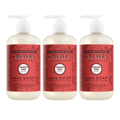 MRS. MEYER'S CLEAN DAY Liquid Hand Soap, Tomato Vine, 12.5 fl oz, 3 Pack