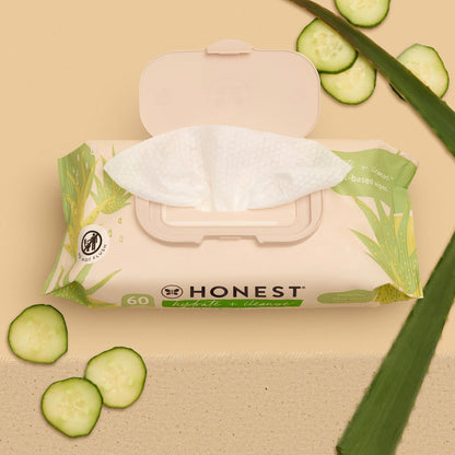 The Honest Company Scented Wipes, Hypoallergenic, Aloe Cucumber, 60 Count
