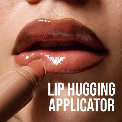 BUXOM Power-Full Plumping Peptide Tint - Hydrating + Moisturizing Tinted Lip Balm & Overnight Lip Mask with 36HR Hydration - Sheer Balm for Dry Lips, and Fuller-Looking Pout - Dolly Glaze (1 oz)