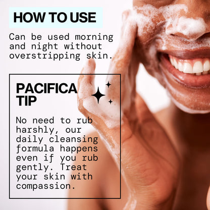 Pacifica Beauty Sea Foam Complete Face Wash Set, Skincare, Daily Gentle Facial Cleanser, Makeup Remover, Coconut Water, Sea Algae Complex, Sulfate & Paraben Free, Vegan, 5 fl oz (2 Pack)