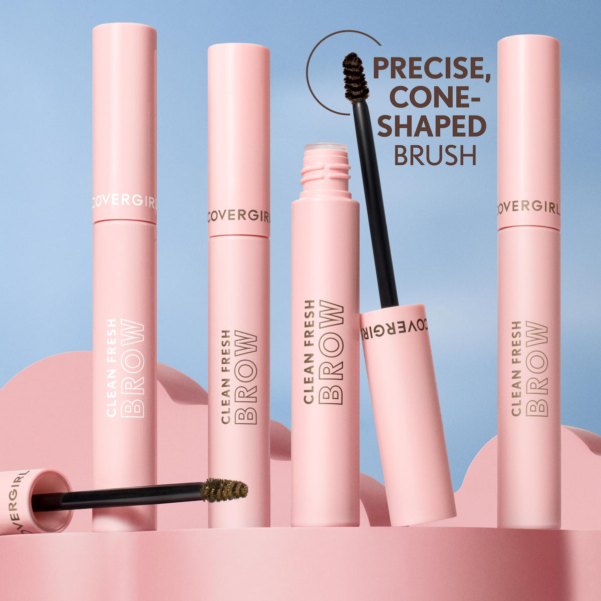 Covergirl Clean Fresh Brow Enhancer, 100 Clear, Gel Wax, Flexible Hold, Non-Sticky, Non-Crunchy, All-Day Wear, Vegan Formula, 0.18 fl oz
