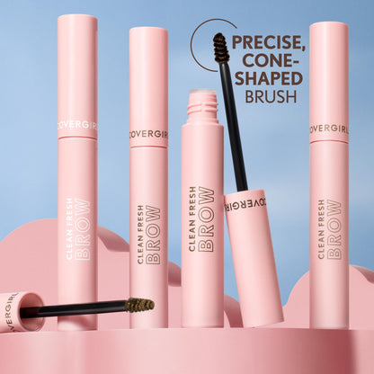 Covergirl Clean Fresh Brow Enhancer, 100 Clear, Gel Wax, Flexible Hold, Non-Sticky, Non-Crunchy, All-Day Wear, Vegan Formula, 0.18 fl oz