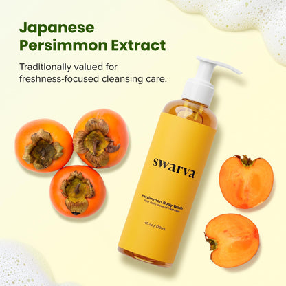 Swarva Japanese Persimmon Body Wash | Odor Cleanser - Sensitive Gel, 2 Pack