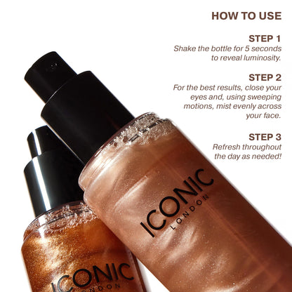 ICONIC LONDON Prep-Set-Glow Makeup Setting Spray | Original, 4.22 Fl Oz