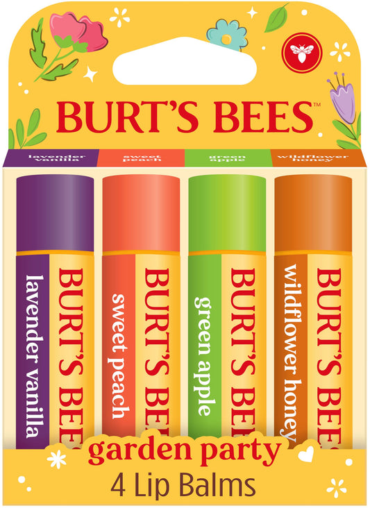Burt's Bees Lip Balm Set, Garden Party, 0.15 oz., 4 Tubes