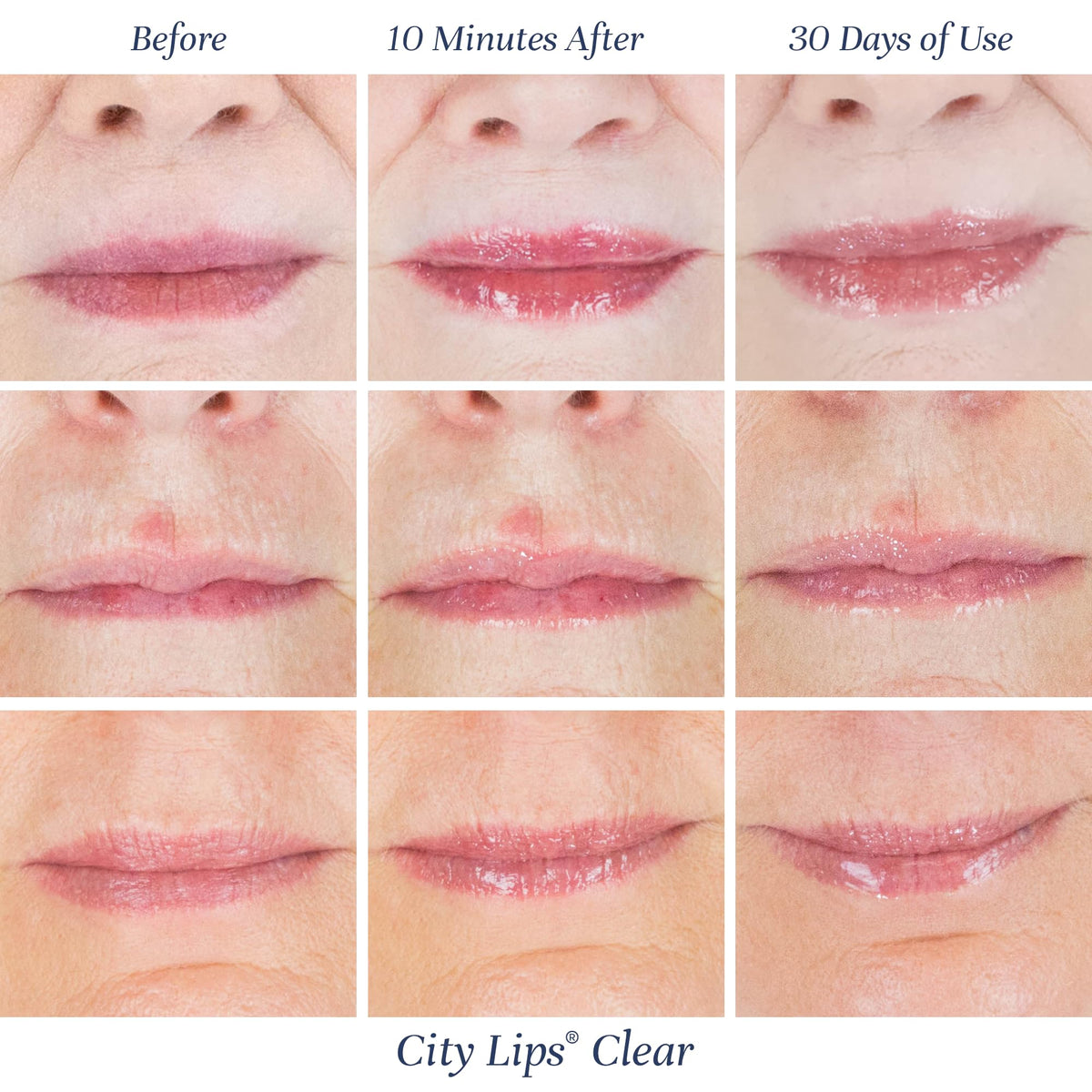 City Beauty City Lips Clear Plumping Lip Gloss, Hyaluronic Acid 0.16oz