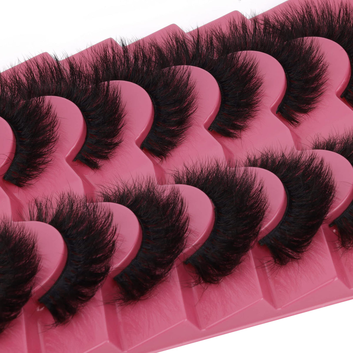 FANXITON False Eyelashes, Dramatic 8D Wispy Cat Eye 16mm, 7 Pairs