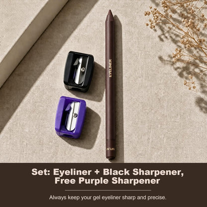 Plum Brown Eyeliner Pencil for Mature Eyes, Waterproof Smooth No-Tug Glide