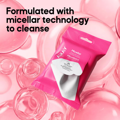 Almay Micellar Makeup Remover Cleansing Towelettes, 25 Count