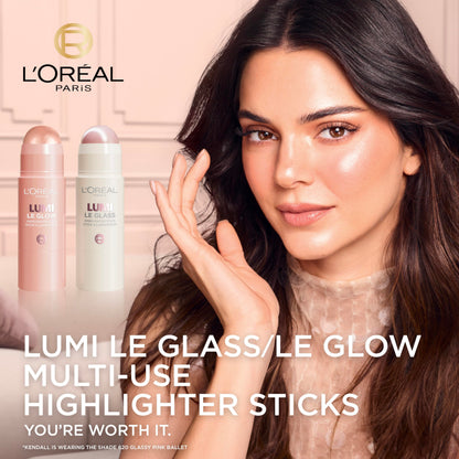 L'Oreal Paris True Match Lumi Le Glow Highlighter Stick, Luminous, Satin, Glowy Highlighter for Face and Body, 630 Crème Chic, 0.17 Oz