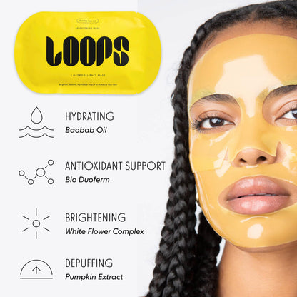 LOOPS Variety Loop Kit - Hydrogel Korean Face Masks, 5 Masks