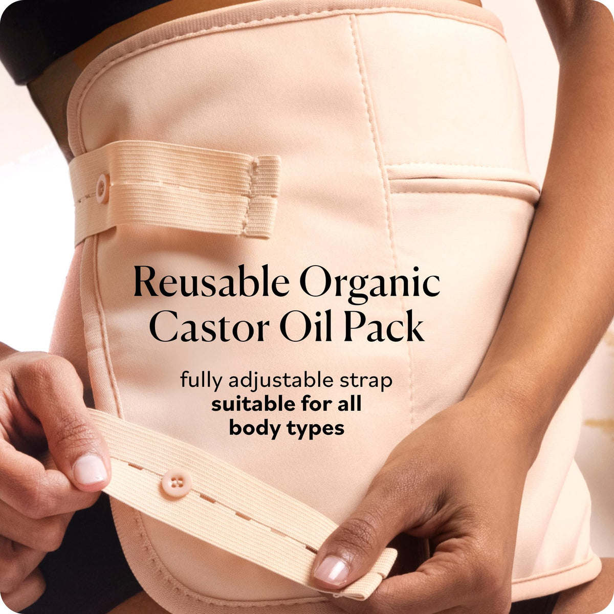 Sky Organics Organic Castor Oil Pack Wrap Set 16oz , Reusable Wraps