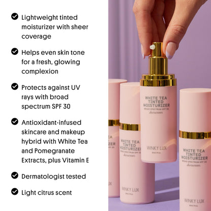 WINKY LUX White Tea Tinted Moisturizer SPF 30 - Light, Lightweight