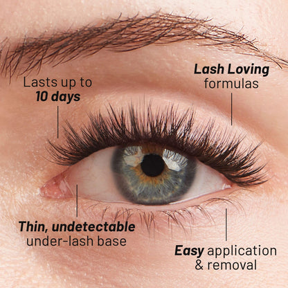 Lilac St Dramatic Lash Clusters for DIY Lash Extensions, Midnight, 14mm