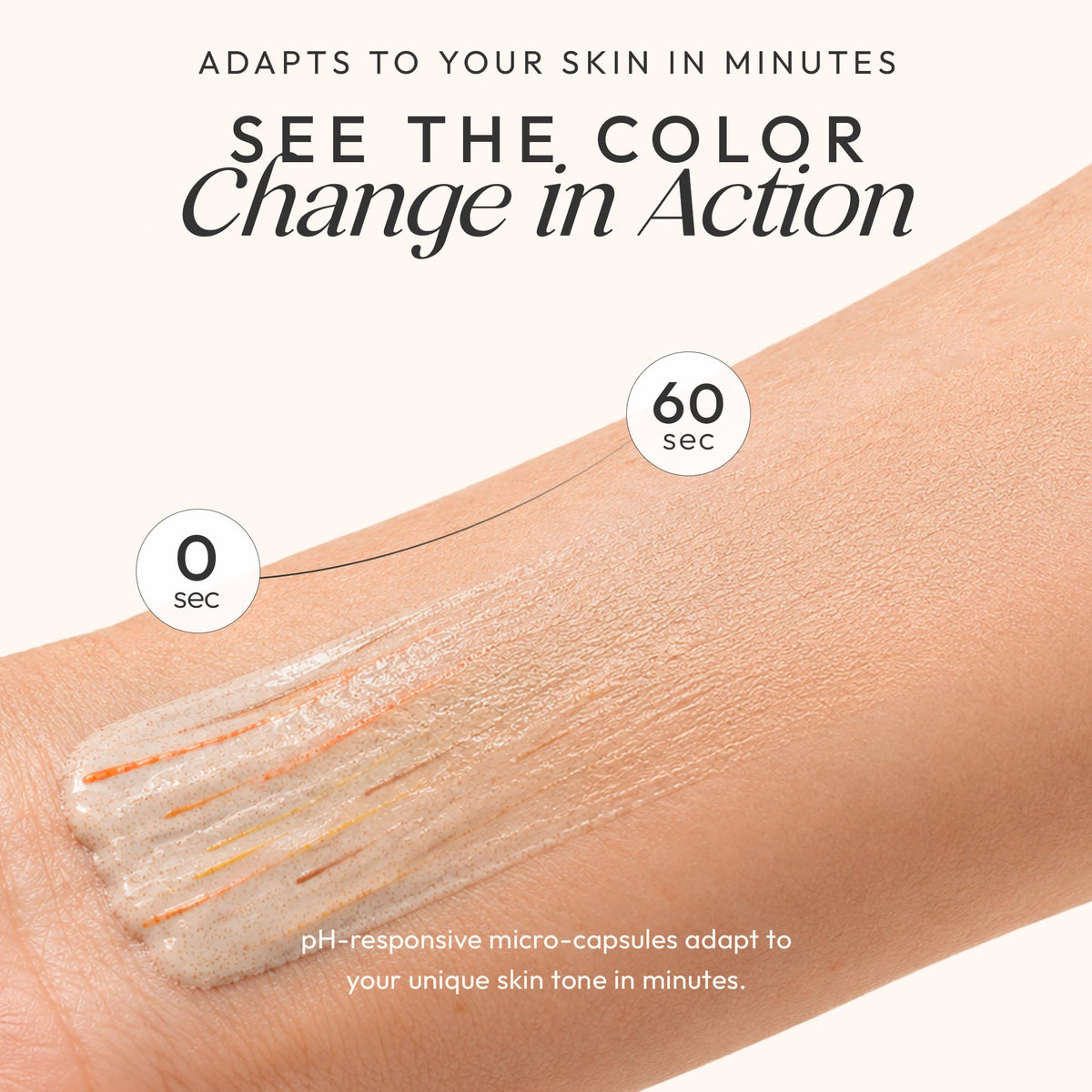 Color Changing Foundation for Mature Skin – Light, Hyaluronic Acid, 30ml