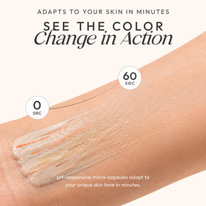 Color Changing Foundation for Mature Skin – Light, Hyaluronic Acid, 30ml