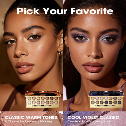 PRALOVIXAE 14-Color Baked Eyeshadow Palette, Matte & Shimmer, Sunset Blush