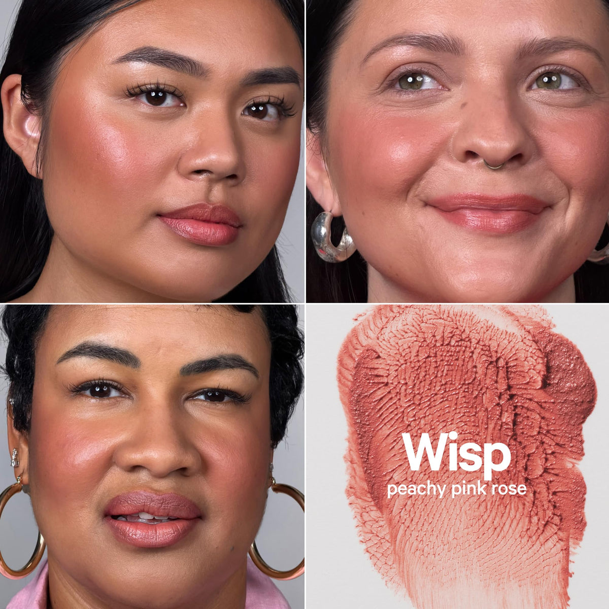 Milk Makeup Lip + Cheek Blur Stick – Wisp (Peachy Pink Rose), 0.28 oz