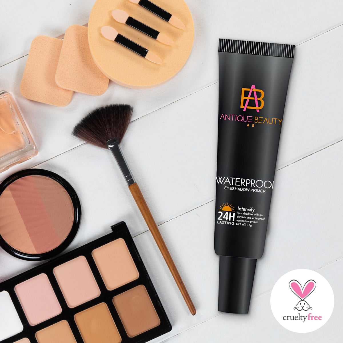 Waterproof Eyeshadow Primer for Oily Eyelids – 24H Long Lasting, Smudge-Proof Eye Primer Base for All Skin Tones – Antique Beauty (15 g)