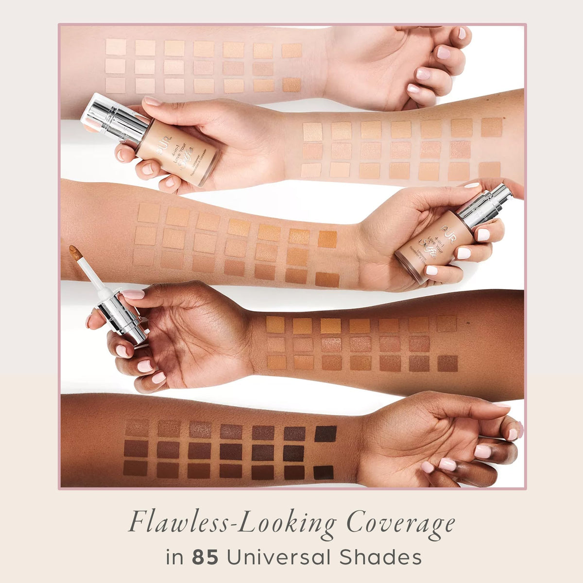 PÜR Love Your Selfie 4-in-1 Foundation & Concealer, Full Coverage, Longwear