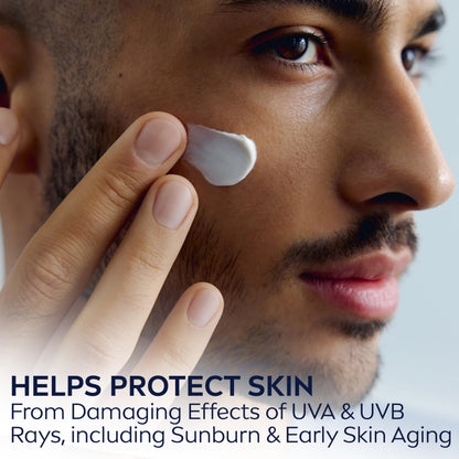 NIVEA MEN Sensitive Face Lotion, SPF 15 Sunscreen, Multipack, 3 x 2.5 FL OZ